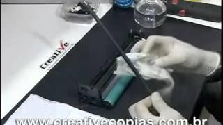 Video Recarga do Toner 128A, CE320A, CE321A, CE322A, CE323A, HP CM1415, CM1415NW80