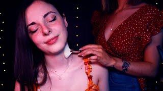 MAYA ASMR GIVES ME TINGLES  (soft touch, hair play, tracing, scratching, massage,  brushing)