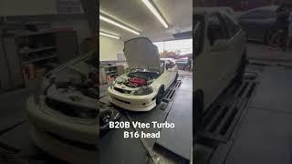 My Honda EK B20B Vtec turbo.  9psi 339 whp