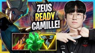 ZEUS IS READY TO PLAY CAMILLE! - T1 Zeus Plays Camille TOP vs Olaf! | Season 2023