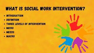 Intervention in Social Work | Three Levels of Intervention.