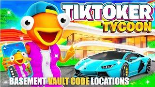 TIKTOKER TYCOON MAP FORTNITE CREATIVE - FIND BASEMENT VAULT CODE LOCATIONS