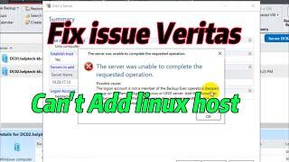 Veritas Fix issue can't Add agent on Linux