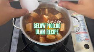 BUDGET ULAM IDEAS  BELOW 100 PESOS ULAM | ULAM PINOY RECIPE