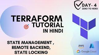 Day 4 Mastering Terraform in Hindi: State Management, Remote Backend, and State Locking | #terraform