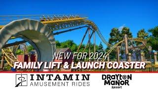 Planet Coaster | New for 2024 Intamin Family Lift & Launch Coaster | Drayton Manor