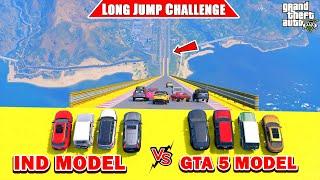 GTA 5 - INDIAN CARS VS GTA 5 CARS LONG JUMPING CHALLENGE - Gta 5 Gameplay