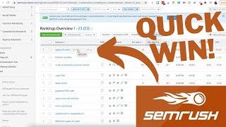 Use Semrush position tracking filters for SEO quick wins + update posts with SurferSEO