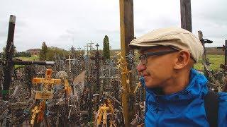 PILGRIMAGE through a storm to Hill of Crosses, Šiauliai, Lithuania