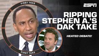 Domonique Foxworth & Jeff Saturday CHALLENGE Stephen A. for his Dak take ️ | First Take