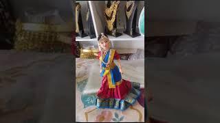 Half Saree Ceremony Theme Doll Set for Plate Decoration #halfsareeceremony #pubertythemedolls #dolls