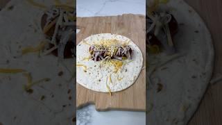 Would You Eat This BBQ Chicken Hot Dog Wrap?  #youtubeshorts #recipe #foodhacks #viral #cooking