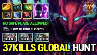 WTF 37KILLS GLOBAL HUNT Spectre Max Slotted Item Build 100% No Safe Place Allowed 7.37b DotA 2