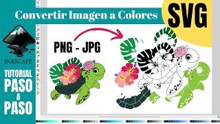 Como Convertir Imágenes a colores en PNG y JPG a Formato SVG con Inkscape