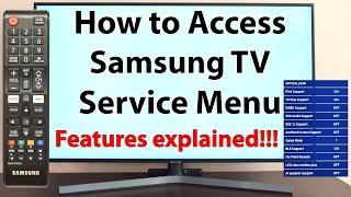 How to get into any Samsung TV Service Menu with Features EXPLANATION. TV reset/Screen test etc