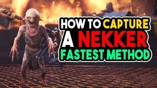 MHW How To Capture A NEKKER - Witcher Quest Guide Monster Hunter World