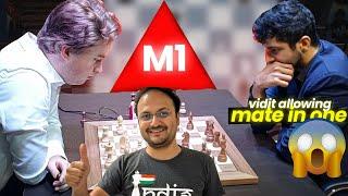 Very rare mate in one to a super GM | Keymer vs Vidit Gujrathi | Tata Steel Chess India 2024