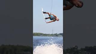 Double grabs all around️ #wakeboarding #flip #lakelife
