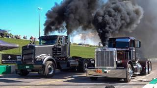 Monsters of Hauling turn Monsters of The Drag Strip. best bobtail uphill semi drag racing 2024 pt1