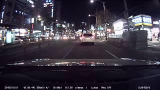 루카스(LUKAS)블랙박스 LK-9150 Duo 야간 전방 영상_Dash cam Night Front