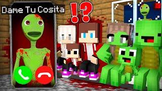 Why Scary DAME TU COSITA.EXE Called JJ and Mikey Family at Night - in Minecraft Maizen!