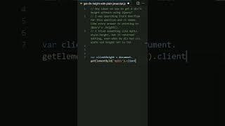 html - Get div height with plain JavaScript