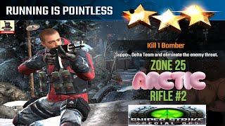 Campaign Zone 25 Arctic Running is Pointless Rifle mission #2 Sniper strike : special ops