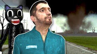 Cartoon Cat is after me during a Tornado! - Garry's Mod Gameplay