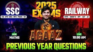 SSC & Railway Exams 2025 | Maths Classes by Utkarsh Sir | Previous year Questions