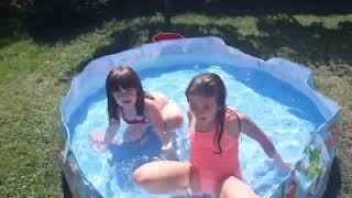 Girls Gymnastics‍️Marianna, Lyuba, and Yevgeniya in the Pool -Our Stretching LessonsOdessaMusic