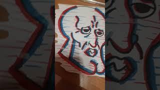 squidward art glich effect, красавчик скуидвард с глитч эффектом