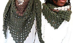 Quick Easy Crochet " Sugar Hill " Scarf, Easy Beginner Project