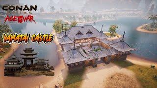 How to build  a Yamatai Castle in Conan Exiles Age of War | Speed Build | with new Towers blocks