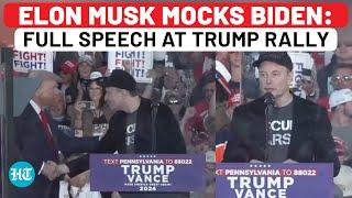 Elon Musk Full Speech At Trump Rally: Mocks Biden Falling On Stairs, Kamala Threat, 'Dark MAGA' Call