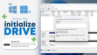 How to Activate Hard Drive or SSD | Initialize New Drive | Drive Not showing up