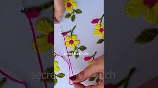 easy flower stitch  #shortvideo  #embroidery #trending