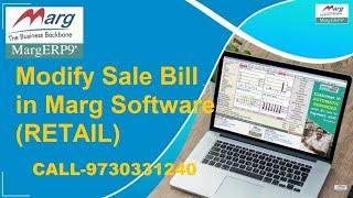 Modify Sale Bill in Marg Software RETAIL