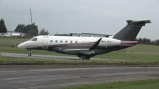 EMBRAER PRAETOR 600 9H-JFX FLEXJET DEPARTING FROM STAVERTON AIRPORT 15-3