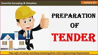 How to Prepare a Tender / Step by Step full procedure along with specification of house