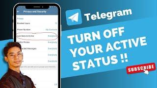 How to Turn Off Active Status in Telegram !