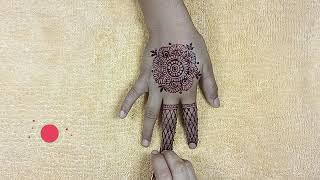 Heart shape Easy Simple Backhand Mehndi design for hand 2025