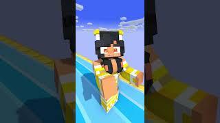Ladder Run Destiny Run: Aphmau Vs Noob Girl- #minecraft #shorts #aphmau