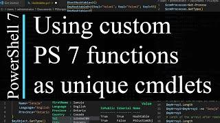 PowerShell 7 Tutorial 18: Using your custom functions as cmdlets