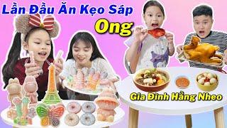 Lần Đầu Tiên Quỳnh Nhi Ăn Kẹo Sáp Và Món Gà Hấp Mướp Siêu Ngon