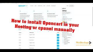 installing opencart in your cpanel or hosting