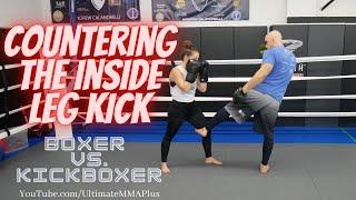 Countering the Inside Kick : Boxer vs Kickboxer