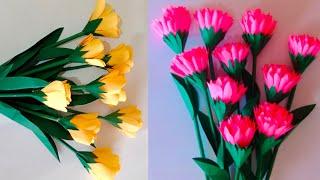 How To Make Beautiful Paper Flowers Craft | DIY| Paper Flowers Making Step BY Step | Paper Flowers