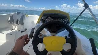 Driving a Seadoo Speedster Sportster 4-tec jet boat POV