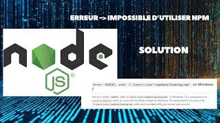 Solution install Node.js - npm ERR! enoent no such file or directory 'C:\Users\AppData\Roaming\npm'