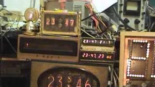 11 nixie clocks at once